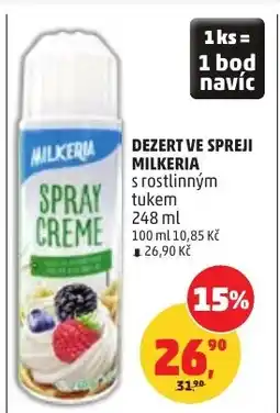 Penny Market Dezert ve spreji milkeria nabídka