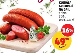 Penny Market Klobása grilovací na gril s nivou nabídka