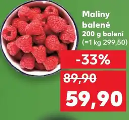 Kaufland Maliny balené nabídka