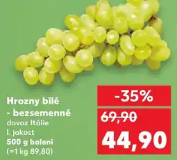 Kaufland Hrozny bílé bezsemenné nabídka
