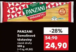 Kaufland PANZANI Semolinové těstoviny nabídka