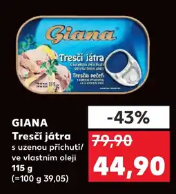 Kaufland GIANA Tresčí játra nabídka