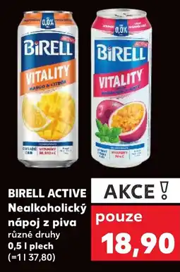 Kaufland BIRELL ACTIVE Nealkoholický nápoj z piva nabídka
