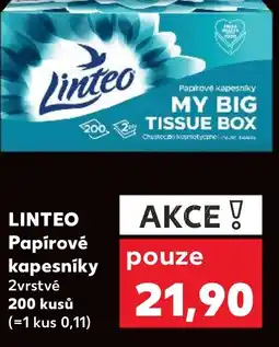 Kaufland LINTEO Papírové kapesníky nabídka
