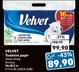 Kaufland VELVET Toaletní papír nabídka