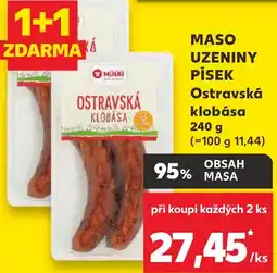 Kaufland MASO UZENINY PÍSEK Ostravská klobása nabídka