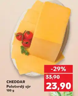 Kaufland Cheddar Polotvrdý sýr nabídka