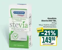 Billa Kandisin Stevia 300 tbl nabídka
