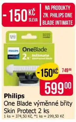 Teta Philips One Blade výměnné břity Skin Protect 2 ks nabídka