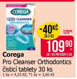 Teta Corega Pro Cleanser Orthodontics čisticí tablety 30 ks nabídka
