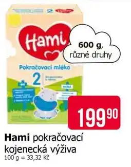 Teta Hami pokračovací kojenecká výživa nabídka