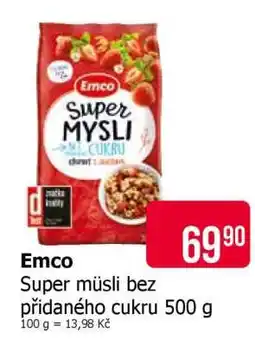 Teta Emco Super müsli bez přidaného cukru 500 g nabídka