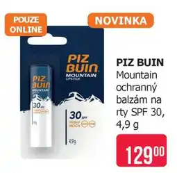 Teta PIZ BUIN Mountain ochranný balzám na rty SPF 30, 4,9 g nabídka