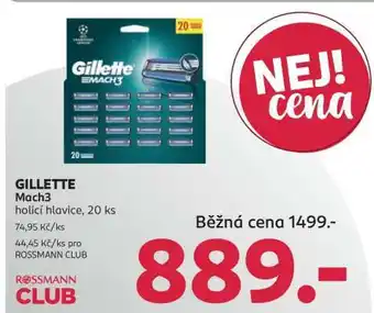 Rossmann Gillette Mach3 nabídka