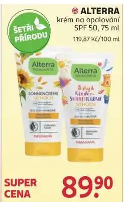 Rossmann ALTERRA krém na opalování SPF 50, 75 ml nabídka