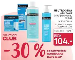 Rossmann Neutrogena Hydro Boost nabídka