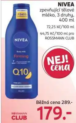 Rossmann Nivea nabídka
