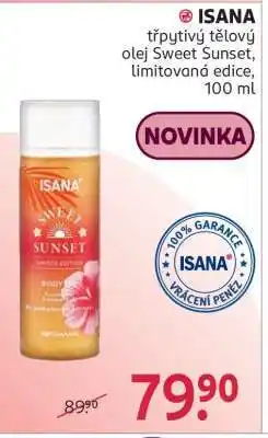 Rossmann ISANA třpytivý tělový olej Sweet Sunset nabídka