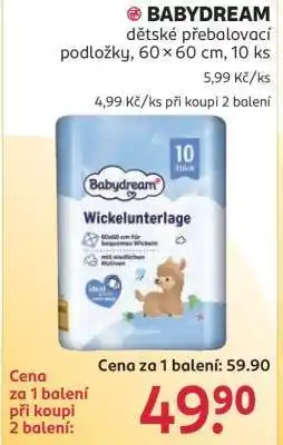 Rossmann BABYDREAM dětské přebalovací podložky, 60 × 60 cm, 10 ks nabídka
