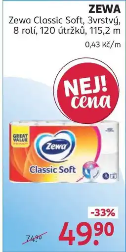 Rossmann Zewa Classic Soft nabídka