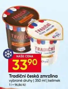 Hruška Tradiční česká zmrzlina nabídka