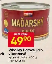 Hruška Whalley Hotové jídlo v konzervě nabídka