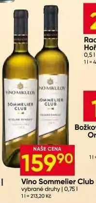 Hruška Víno Sommelier Club nabídka