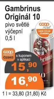 COOP DISKONT Gambrinus Originál 10 nabídka