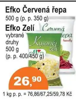 COOP DISKONT Efko Zelí nabídka