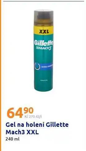 Action Gel na holení Gillette Mach3 XXL nabídka