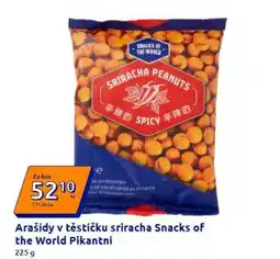 Action Arašidy v těstíčku sriracha Snacks of the World Pikantní nabídka