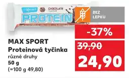 Kaufland MAX SPORT Proteinová tyčinka nabídka