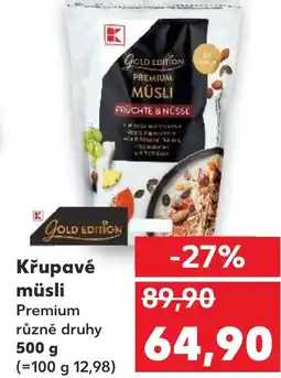 Kaufland Křupavé müsli nabídka
