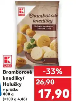 Kaufland Bramborové knedlíky/ Halušky v prášku nabídka