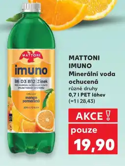 Kaufland MATTONI IMUNO Minerální voda ochucená nabídka