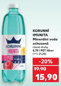 Kaufland KORUNNÍ IMUNITA Minerální voda ochucená nabídka