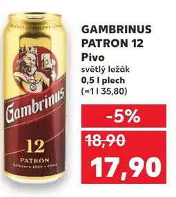 Kaufland GAMBRINUS PATRON 12 Pivo nabídka