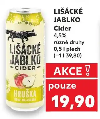 Kaufland LIŠÁCKÉ JABLKO Cider nabídka