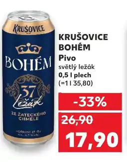 Kaufland KRUŠOVICE BOHÉM Pivo nabídka