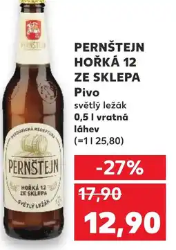 Kaufland PERNŠTEJN HOŘKÁ 12 ZE SKLEPA Pivo nabídka