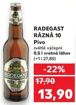 Kaufland RADEGAST RÁZNÁ 10 Pivo nabídka