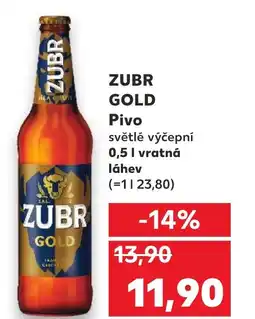 Kaufland ZUBR GOLD Pivo nabídka