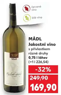 Kaufland MÁDL Jakostní víno nabídka