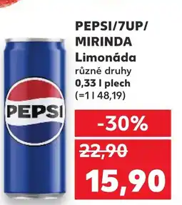 Kaufland PEPSI/7UP/ MIRINDA Limonáda nabídka
