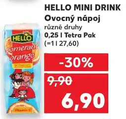Kaufland HELLO MINI DRINK Ovocný nápoj nabídka