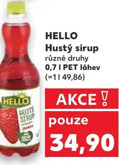 Kaufland HELLO Hustý sirup nabídka