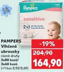 Kaufland PAMPERS Vlhčené ubrousky nabídka