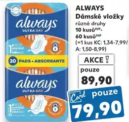 Kaufland ALWAYS Dámské vložky nabídka