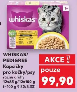 Kaufland WHISKAS/ PEDIGREE Kapsičky pro kočky/psy nabídka