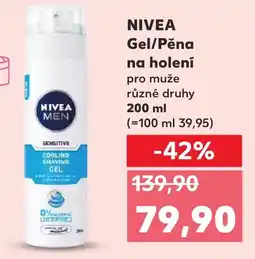 Kaufland NIVEA Gel/Pěna na holení pro muže nabídka